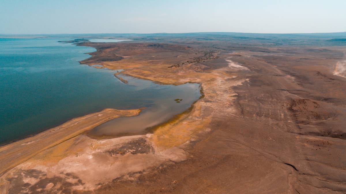 Luftaufnahme vom Lake Turkana