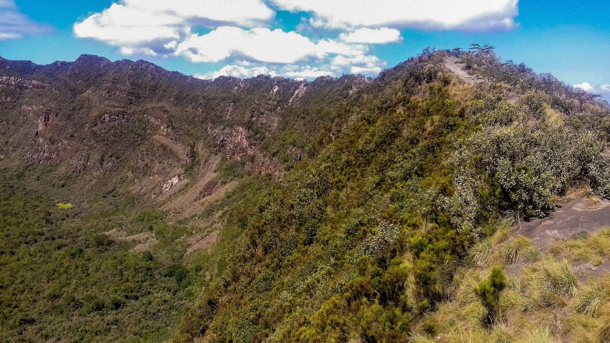 Riskante Stelle für Mount Longonot Trekking