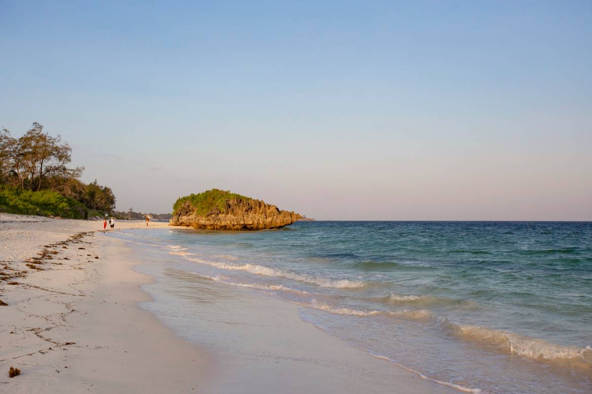 Strand am Watamu Marine Nationalpark in Kenia