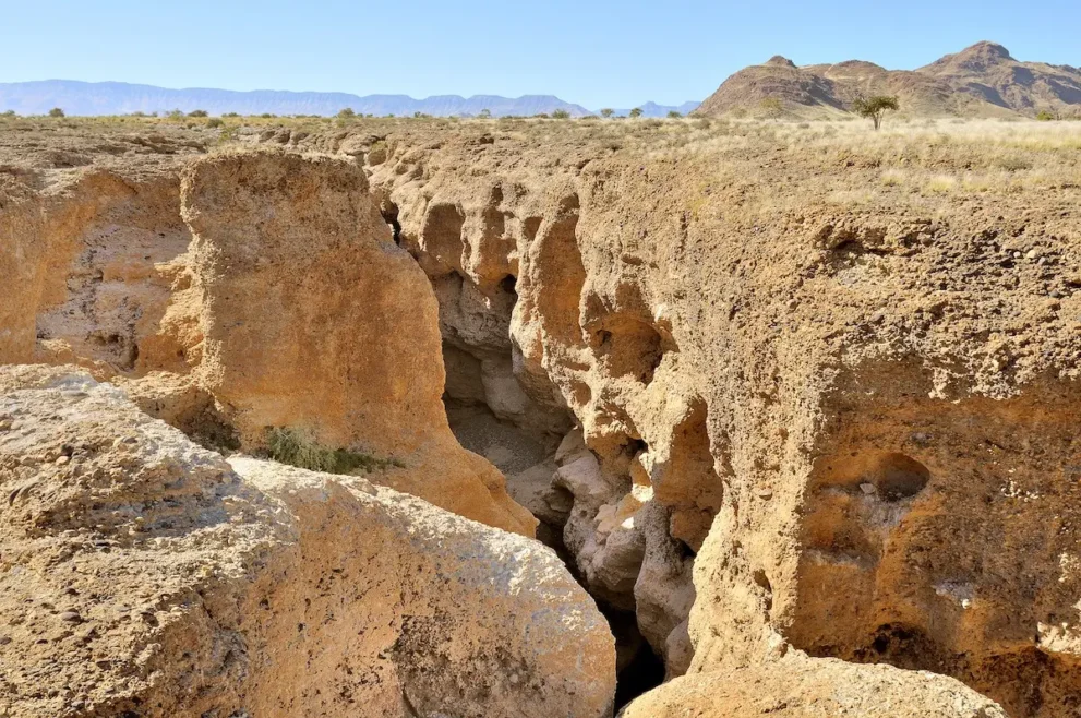 Eine Schlucht im Namib-Naukluft Nationalpark.