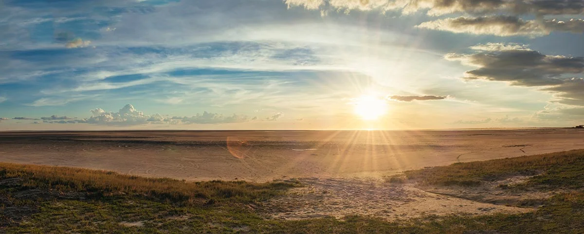 Salzlandschaft im Makgadikgadi Pans Nationalpark.