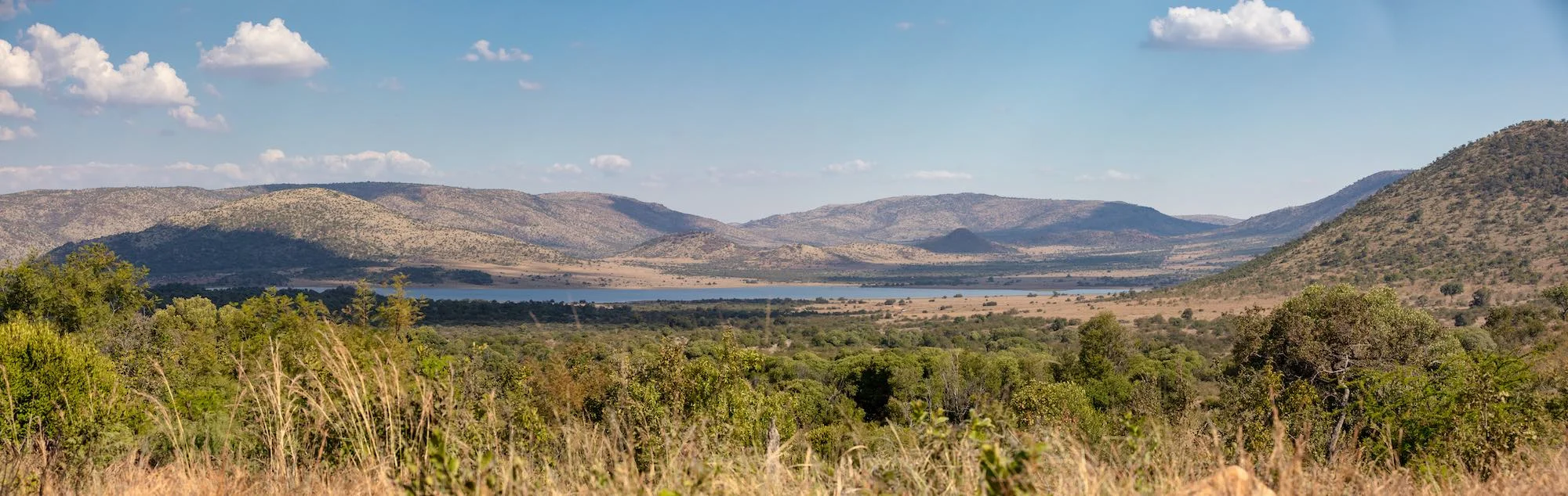 Panorama des Pilanesberg Nationalpark.