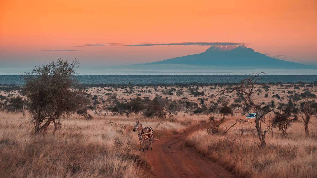 Blick auf den Kilimandscharo vom Tsavo West