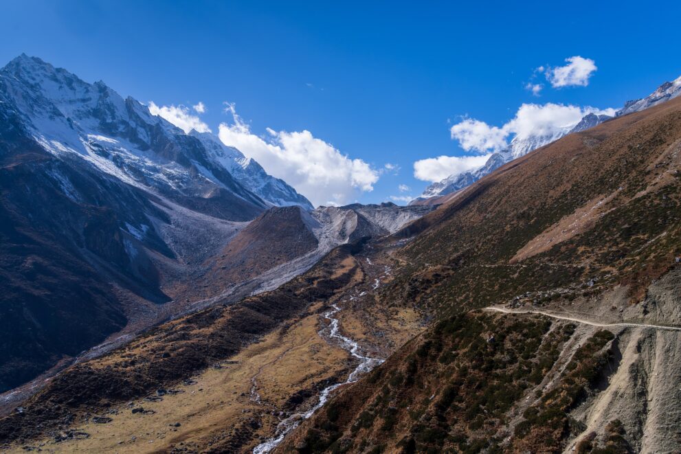 Hochtal bei Dharamsala (Larke Phedi) unterhalb des Larke Pass an der Manaslu-Runde in Nepal